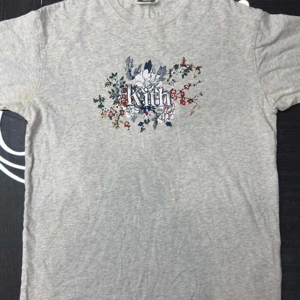 Kith Floral T-Shirt Size XS Heather Grey Cotton
